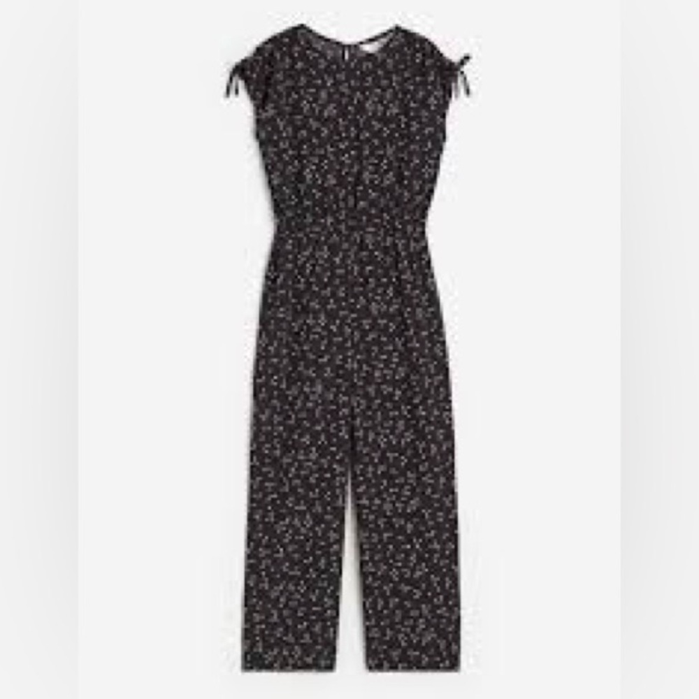 H&M Black Maxi Dress with White Floral Pattern